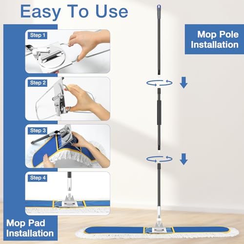 CLDREAM 48" Large Commercial Industrial Dust Mop for Floor Cleaning - Image 7