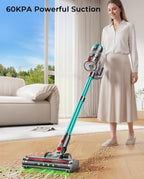 Cordless Vacuum Cleaner, 80Mins 650W/60KPA Self-Standing Vacuum Cleaners for Home, Stick Vacuum with Anti-Tangle Brush, LED Screen, Rechargeable Vacuum for Floor/Carpet/Pet Hair - Image 2