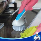 MR.SIGA Pot and Pan Cleaning Brush, Dish Brush for Kitchen, Blue, Pack of 2 - Image 5