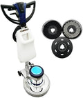TECHTONGDA Floor Polisher Commercial Floor Buffer Scrubber 18" Carpet Cleaning Machine Industrial Orbiter Floor Cleaning 175RPM with 3gal Tank and 3 Brush heads by TECHTONGDA