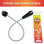 22" Long Sink Drain Brush – Slim Snake Hair Clog Remover Tool for Shower, Tub and Sink - Pipe/Tube Brush for Small Spaces, Drain Cleaning – B113C by FryOilSaver Co. - Image 6