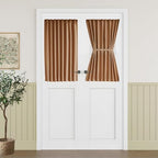 Vatge Classroom Window Cover, Burnt Orange Side Window Half Curtains for Front Door, 1 Panel, W25 x L40, Terracotta by Vatge