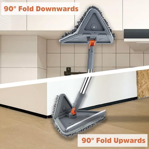 UIMO Wall Cleaner Mop with 94" Long Handle, Triangle Head Scrubber - Image 5