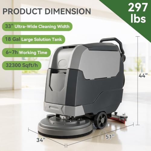 X4 Walk-Behind Commercial Floor Scrubber|32300 Sq Ft/H - Image 4