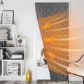 NICETOWN Thermal Insulated Door Curtain, Oxford Cloth-Thicken Polyester Fiber Fill, 34"x84" Self Sealing Screen Temporary Door Cover with 3 Hanging Ways for Doorway Old House, Grey, 1 Panel by NICETOWN