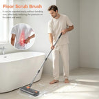 SetSail Floor Scrub Brush with Scraper and Stiff Bristle, Grey&Orange - Image 7