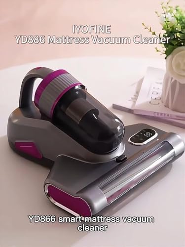 Cordless Mattress Vacuum Cleaner with UV Light Handheld Bed Vacuum with Ultrasonic & Heating Tech, 2 HEPA Filters, Strong Suction for Mattress, Sofa, Carpets, Pet Hair (Red) - Image 7