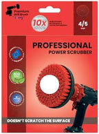 Premium Drill Brush Professional– 2in1 for Drill & Angle Grinder Stiff 6 in Red | Scratch-Free Outdoor Cleaning Brush for Patio Bricks, Lawn Mowers, Car Wheels, Pool Tiles and Boat Hulls - Image 2