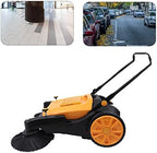 Walk-Behind Hand Push Floor Sweeper, 41 Inch Wide with 14.53Gal Container - Image 4