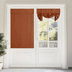 NICETOWN Burnt Orange Tie Up Curtains for French Back Door Windows Cover by NICETOWN