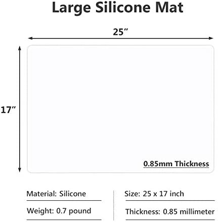 Gartful Silicone Mats for Kitchen Counter, Large Silicone Countertop Protector 25" by 17", Nonskid Heat Resistant Desk Saver Pad, Multipurpose Mat, Placemat, White - Image 2