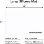 Gartful Silicone Mats for Kitchen Counter, Large Silicone Countertop Protector 25" by 17", Nonskid Heat Resistant Desk Saver Pad, Multipurpose Mat, Placemat, White - Image 2
