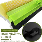 Shower Squeegee Window Squeegee Cleaner for Shower Doors Glass, 2 in 1 Window Cleaning Tool Window Scrubber Handheld Squeegee for Car Windshield with Sponge and Rubber Squeegee, Green - Image 3