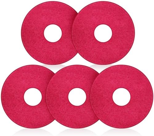 Teenyyou 5 Pcs 12" Cleaning Orbiter Pads Commercial Floor Buffer Pads Hardwood Floor Maintenance Scrubber Polisher Cleaning and Stripping for Orbiter Machine (Red) by Teenyyou