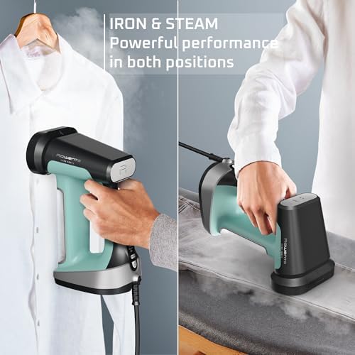 Rowenta Pure Force 2in1 Steamer & Iron: Powerful 1875 Watts, Vertical Steaming & Horizontal Ironing, Auto-off, XL Tank Capacity (7.1 Oz), Green Clothes Steamer DR8822 - Image 3