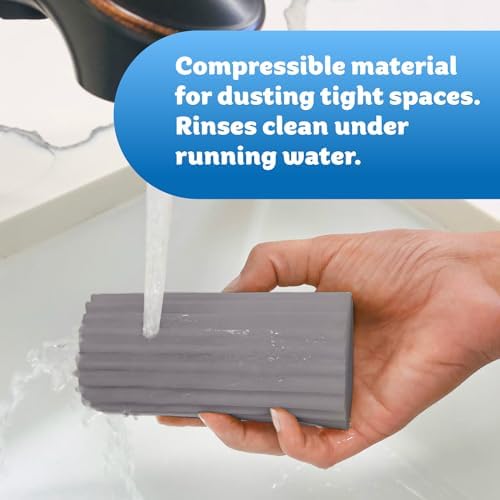Scrub Daddy Damp Duster Dusting Sponges (8 Count) - Dust Remover for Household Cleaning - Duster for Vents, Railings & Blinds - Reusable Baseboard Cleaner - Image 3