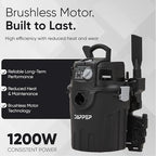 Dapper Supply 6 Gallon Wall Mount Wet/Dry Vacuum, 5.5 Peak HP, 30 Ft Hose, Vacuum & Blower, Includes Attachments for Garage, Car, Workshop & Jobsite - Image 3