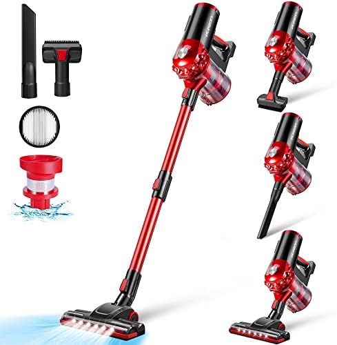 elezon A200 Cordless Vacuum Cleaner, Stick Vacuum with Powerful Suction, Max 38 Mins Runtime, Rechargeable Battery, HEPA Filter, Portable Lightweight Vacuum Cleaners for Home, Hard Floor, Pet Hair by Perfectpartnerforeasyclean