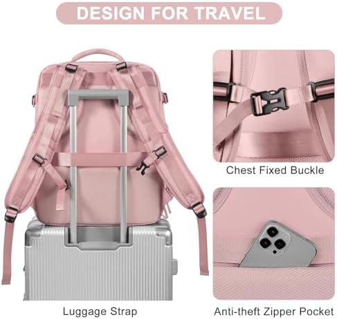 Large Travel Backpack for Women Airline Approved Carry on Backpack for Airplanes Mochila De Viaje Personal Item Travel Bag Spirit Airlines Personal Item Bag 18x14x8 Backpack for Traveling on Airplane - Image 7