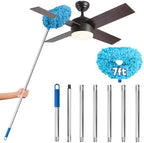 DRQ Ceiling Fan Cleaner Duster with 13-81 in Extension Pole, Blue by DRQ