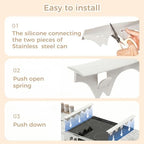 Silicone Stove Gap Covers with Stainless Steel, Oven Gap Filler Seals Gaps Between Stovetop and Counter, Stove Gap Guards Range Trim Kit, Easy to Clean Stove Gap Guard (Beige 2 Pack,25") - Image 4