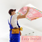Wiooffen 6 Pcs Fluorescent Light Covers with 60 Magnets Decorative for Classroom Ceiling Lights 4 x 2 Feet Magnetic Light Cover Filter Easy Install for Office Hospital Home Ceiling Supplies (Boho) - Image 5