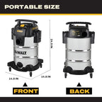 DEWALT DXV08S 8 Gallon 5 Peak HP Shop Vacuum Wet and Dry with Blower - Image 2