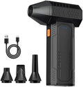 Compressed Air Duster - Electric Air Duster Super Power 130000RPM, 3-Gear Adjustable Mini Duster Blower with Fast Charging, Air Duster Rechargeable for Computer, Keyboard Cleaner, House, Outdoor, Car by HFTEK
