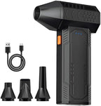 Compressed Air Duster - Electric Air Duster Super Power 130000RPM, 3-Gear Adjustable Mini Duster Blower with Fast Charging, Air Duster Rechargeable for Computer, Keyboard Cleaner, House, Outdoor, Car by HFTEK