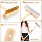 Reallnaive 2 Pack 37 Inch Wood Handle Pizza Oven Brush with Scraper - Image 4