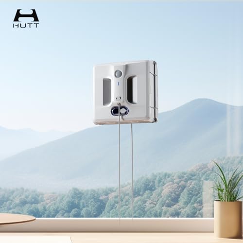 HUTT A1 Auto Window Cleaning Robot, Upgraded 4 Water Spray & 6000PA High Suction Power Window Cleaner with Laser Sensor Detection, Perfect for High-Rise Windows, Tiles and Glass - Image 2
