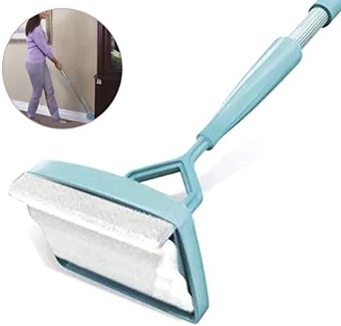 Fdit Telescopic Handle Cleaning Brush with Ergonomic Grip and Microfiber Pad for Home Restaurant Hotel Cleaning, 53 Inch Extendable (Sky-Blue) - Image 6
