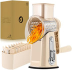 SUSTEAS Rotary Cheese Grater 5 Blades,Kitchen Mandoline Vegetable Slicer by SUSTEAS
