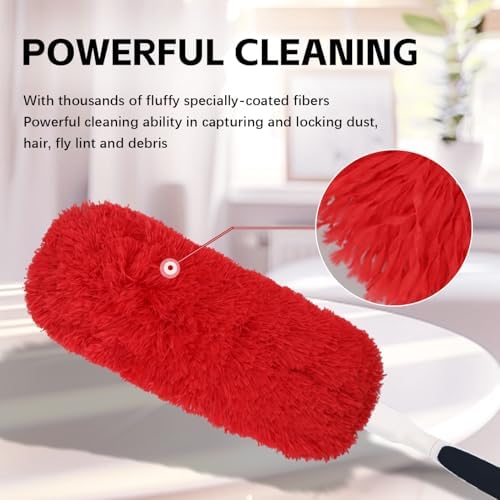 Reusable Microfiber Duster Refills Compatible with OXO & MR.SIGA Duster - Washable Duster for Household Cleaning Dusting Furniture Blind Ceiling Fan 2Pack (Handle NOT Included - Image 5