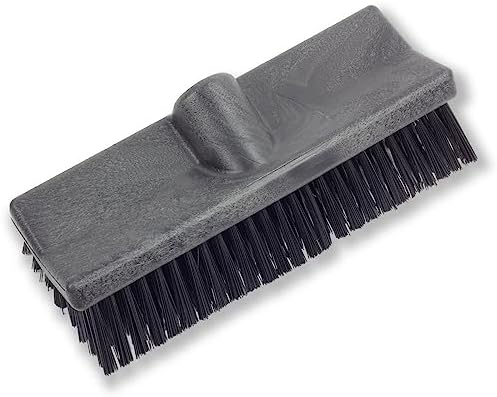 SPARTA 40423EC03 Plastic Floor Scrub Brush, Wall Brush, Equipment Brush with Nonabsorbent Bristles for Industrial Kitchens, Hospitals, Commercial Cleaning, 10 Inches, Black, (Pack of 2) by SPARTA