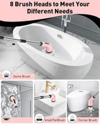 Electric Spin Scrubber for Bathroom, Shower Scrubber with Long Handle - Image 4