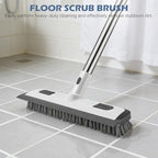 SetSail 4-in-1 Tile Tub Floor Scrubber with Floor Scrub Brush, White Grey - Image 5