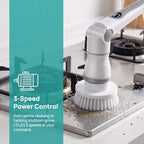 Electric Spin Scrubber, Cordless Scrubber with 8 Heads - Image 2