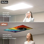 6 Pcs Fluorescent Light Covers for Ceiling Lights Colorful stained glass spiral Magnetic Decorative Shade Filters 4x2 ft for Classroom Office Hospital Decor - Image 3