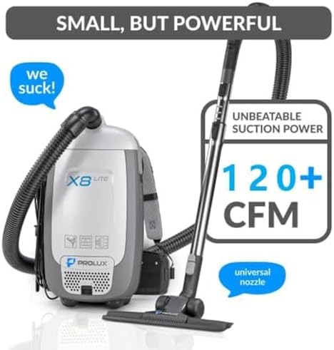 Prolux X8 Lite Backpack Canister Vacuum – Lightweight HEPA Filtration for Multi-Surface Cleaning - Image 4