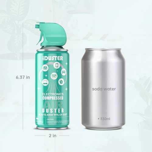 Compressed Canned Air Duster for Computer - iDuster Disposable Electronic Keyboard Cleaner for Cleaning Duster, 2PCS(3.5oz) - Image 5