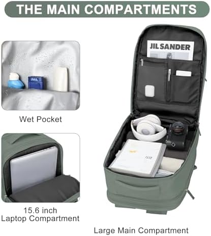 Extra Backpack For Traveling On Airplane Travel Backpack For Women Men Airline Approved Carry On Bags For Airplanes Gym Bag With Shoe Compartment Waterproof Laptop Backpack Camping Hiking Backpack - Image 4