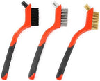 XDMTWLKJ Small Wire Brushes Set for Cleaning Rust Removal in Holes, 3pcs Brass/Stainless Steel/Nylon Brushes by XDMTWLKJ