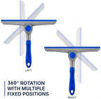 DSV Standard 10" Heavy Duty Blue, Grey Window Cleaning Squeegee, Handheld Squeegee for Glass Doors, Windows, Car Windshields & More - Image 3