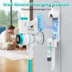 Tikom V500 Cordless Vacuum Cleaner for Home, 40000Pa/450W Stick Vacuum with LED Touch Screen, Charging Wall Dock, Anti-Tangle, Lightweight Handheld Vacuum for Pet Hair, Hard Floor, Carpet, Blue - Image 4
