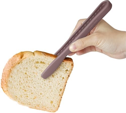 carrotez Mini Silicone Toaster Tongs, Anti-Slip,Non-Scratch Mini Tongs 7inch - Cocoa by Carrotez