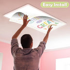 6pcs Classroom Inspirational Fluorescent Magnetic Light Cover,2x4 FT Pastel - Image 4
