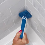 Unger 2-in-1 Grout and Corner Scrubber Brush Tool, Crevice Bathroom Cleaning Supplies for Showers, Door Tracks, Tile, and Bathtubs, Household 360-Degree Scrubbing Power (Pack of 4) - Image 5