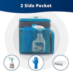 Carry Bag for Bissell SteamShot Steam 39N7V/39N7A Cleaner, Handheld Steam Cleaner attachments, Adjustable Compartments Large Storage Bag for bissell steamshot accessories, Bag Only (Gray & Blue) - Image 5