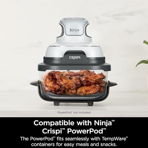 Ninja 4Qt CleanCrisp Glass Container with Storage Lid, Crispi, XSKSFN4QT - Image 4